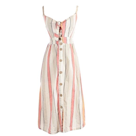 Japna Boho Stripe Midi Sundress NWT Size XS - Picture 2 of 3